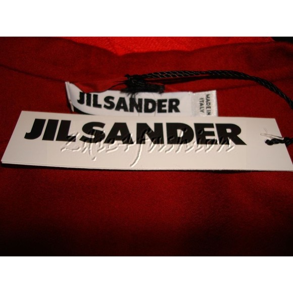 $3875 NWT JIL SANDER Super Soft Cashmere Red Cranberry Jacket 10 - Picture 7 of 7